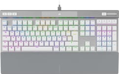 K70 RGB Pro Optical-Mechanical Gaming Keyboard - BE Azerty - Backlit RGB LED OPX - White PBT Keycaps - White