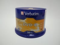 50 Genuine Verbatim 43548 DVD-R DVD Blank Recordable Discs 120 Mins 4.7GB 16x