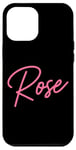 Coque pour iPhone 12 Pro Max Rose Nom Femme Mignon Fille Élégante Femme Amour Manuscrite