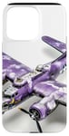 Coque pour iPhone 15 Pro Max Imprimé animal bohème violet B-17 Flying Fortress Vintage