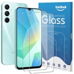 Natbok 2 Pack Tempered Glass for Samsung Galaxy A16 5G Screen Protector,9H Hardness,Ultra Resistant,Anti-Fingerprints,No Bubbles,HD-Clear,Full Coverage Phone Film for Samsung A16 [Easy Install]