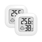 2 st Hygrometer Celsius termometer, mini vägg digital inomhus