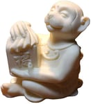 JYKFJ Blanc Ivoire écrou Feng Shui Statues du Zodiaque Chinois Accessoires de décoration pour la Maison et Le Bureau Figurine sculptée à la Main 1019 (Couleur: Singe)