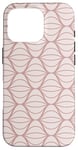 Coque pour iPhone 16 Pro Pink Beige Wave Curve Shell Art Nouveau Geometric Pattern