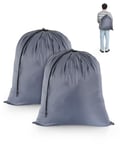 OTraki 2pcs Sac Linge Sale Voyage 50x60cm Sacs de Blanchisserie Sac de Rangement Cordon de Serrage Sacs en Tissu Sacs de Blanchisserie pour Jouets Maison Dortoir Camping Collège