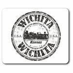 Computer Mouse Mat - Wichita Kansas United States Travel US Office Gift #7086