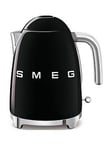 Smeg Klf03 Retro Style Jug Kettle, 300W, 1.7L - Black