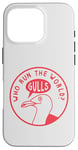 Coque pour iPhone 16 Pro Jeu de mots amusant en forme de mouette : « Who Run The World? Gulls! »