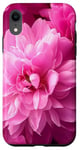 Coque pour iPhone XR Rose Pop Art Ethnique Magenta et Rose Pivoine Blush