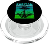 Paptain Father Dad Captain Funny Retro Anchor Father's Day PopSockets PopGrip for MagSafe