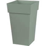 Pot de fleur haut carré Toscane - EDA PLASTIQUE - 39 x 39 x H 65 cm - 62 L - ...