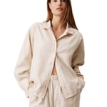 Calvin Klein LS Button Down Beige bomull Medium Dame