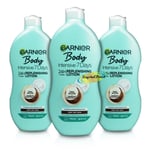 3x Garnier Intensive 7 Days Shea Butter Body Lotion 400ml - Very Dry Skin