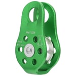 Keenso Small Climbing Pulley, Outdoor Aviation Aluminum 20KN Climbing Pulley Heavy Duty Rock Climbing Pulley Micro Fixed Side Pulleys for Aerial Work(green)