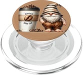 Coffee Gnome And Extra Large Coffee Cup To Go For Barista PopSockets PopGrip pour MagSafe