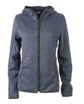 Veste Tricot Polaire ? Capuche Femme- Jn588 - Bleu Denim Chin?