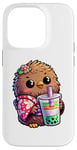 iPhone 14 Pro Kiwi Bird Drinking Bubble Tea Japanese Kimono Case