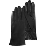 Gants Isotoner  Gants Femme tactiles Cuir doublés Noir