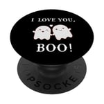 T-shirt génial avec inscription « I Love You, Boo! » PopSockets PopGrip Adhésif