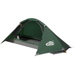 Camppal Tente de randonnée Professionnelle pour 1 Personne avec Support Unique, 4 Saisons, légère et imperméable, idéale pour la randonnée, la Chasse, Le Camping (MT051), Vert Militaire