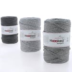 Hoooked Zpagetti Medium trikågarn 450g grå – Grey Shades ZP004-12