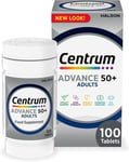 Centrum Advance 50 Plus Multivitamins and Minerals tablet, 100 tablets over 3