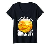 Womens Rooted In The Simple Life Farmcore Bliss V-Neck T-Shirt