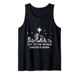 Joy To The World Christmas Nativity Christian Birth Of Jesus Tank Top