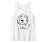 Lion Children's Drawing Design | Cute Animal Art for Kids Tank Top