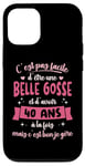 Coque pour iPhone 12/12 Pro 40 ans Cadeau Anniversaire Femme Belle Gosse Idée Cadeau