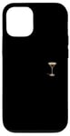 Coque pour iPhone 12/12 Pro Verre à expresso Martini minimaliste élégance de poche