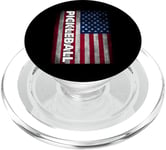 Pickleball American Flag USA Pickle Ball Player Patriotic PopSockets PopGrip for MagSafe