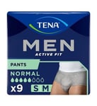 TENA Men Active Fit Incontinence Pants Normal Grey S/M x 36