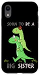 Coque pour iPhone XR SOON TO BE A BIG SISTER DINOSAUR T Rex Toddler Père Daddy
