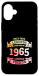 Coque pour iPhone 16 Plus Les légendes sont nées en 1965 Vintage 60e anniversaire