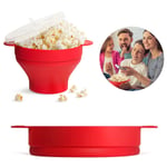 Popcorn Bowl Silicone Collapsible 2.8L Large Capacity Microwave Dishwasher Saf