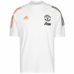 adidas Manchester United Temporada 2020/21 MUFC Tee Tricot Mixte, Blanc, XXL