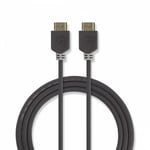 Nedis höghastighets HDMI-kabel med Ethernet, 1m