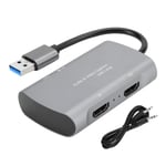 Video Capture Card 4k HDMI till USB2.0 1080P HDMI Spel Live Silvergrå Fri Drivrutin 230