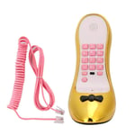 ASHATA Corded Telephone,Fashionable High-Heeled Shoe Telephone Desktop Landline Phone Electroplate Gold,Home Landline Phone Stylish Electroplate Telephone (Gold)