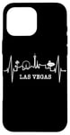 Coque pour iPhone 16 Pro Max Las Vegas Silhouette Battement Coeur J'adore Las Vegas