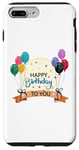 Coque pour iPhone 7 Plus/8 Plus Fête d'anniversaire « Happy Birthday to You » pour enfants, adultes