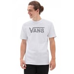 Vans Men's Checkered T-Shirt, White-Black, XXL