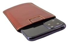 Suncase Case Cell Phone Case Leather Pouch Cap Braun for IPHONE 11 Pro (5.8 ")