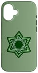 iPhone 16 Green Star of David for Hanukkah | Am Yisrael Chai Case