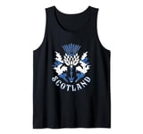 Scottish Flag & Thistle s Scots Emblem of Scotland Tank Top