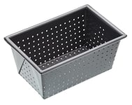 MasterClass Crusty Bake 1 lb Perforated Loaf Tin with PFOA Non Stick, Robust 1 mm Carbon Steel, 15 x 9 x 7 cm Box Sided Bread Pan