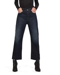 G-STAR RAW Women's Tedie Ultra High Straight Ripped Edge Ankle Jeans, Blue (worn in xenon blue D17177-C052-B847), 31W / 34L