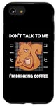 Coque pour iPhone SE (2020) / 7 / 8 Squirrel Don't Talk To Me I'm Drinking Coffee Style japonais