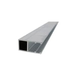 Profil bordure monobloc (en u) - toiture polycarbonate - Coloris - Aluminium, Epaisseur - 10 mm, Longueur - 4 m - Aluminium